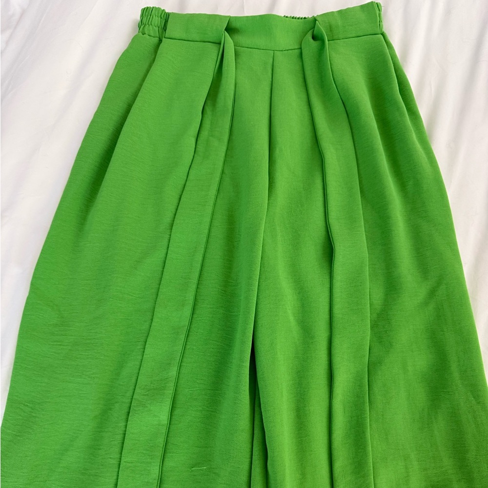 Zara Green Wide Leg Pants